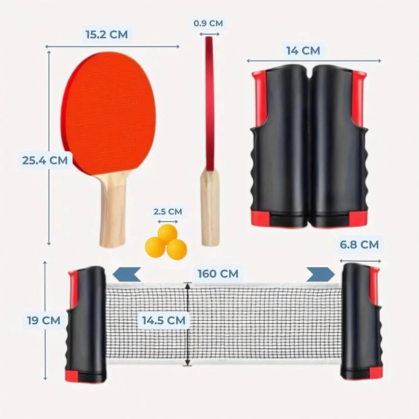 Portabelt Ping Pong Set