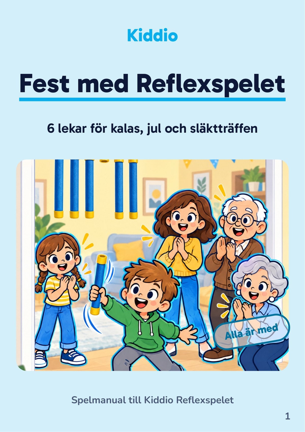 Omslaget til spillmanualen «Fest med Reflexspelet»