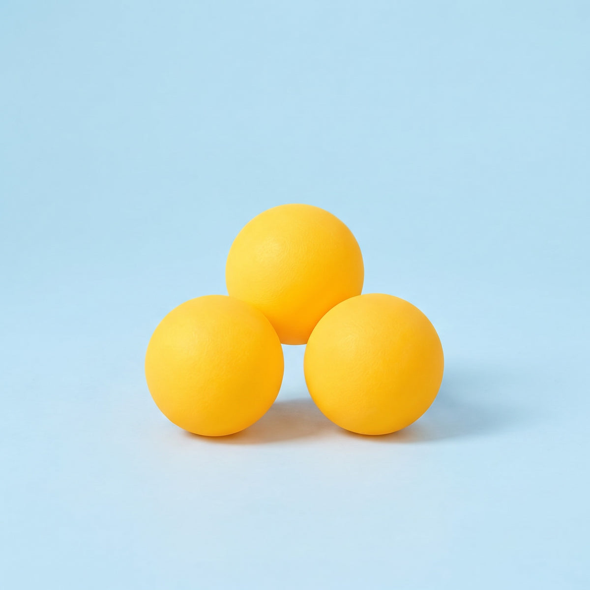 Pingisballer 3-pakk: tre gule baller