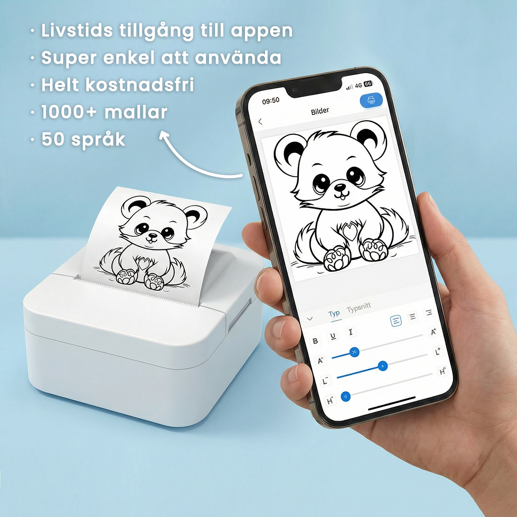 Printbuddy™ - Skriv ut etiketter direkte fra mobilen på sekunder