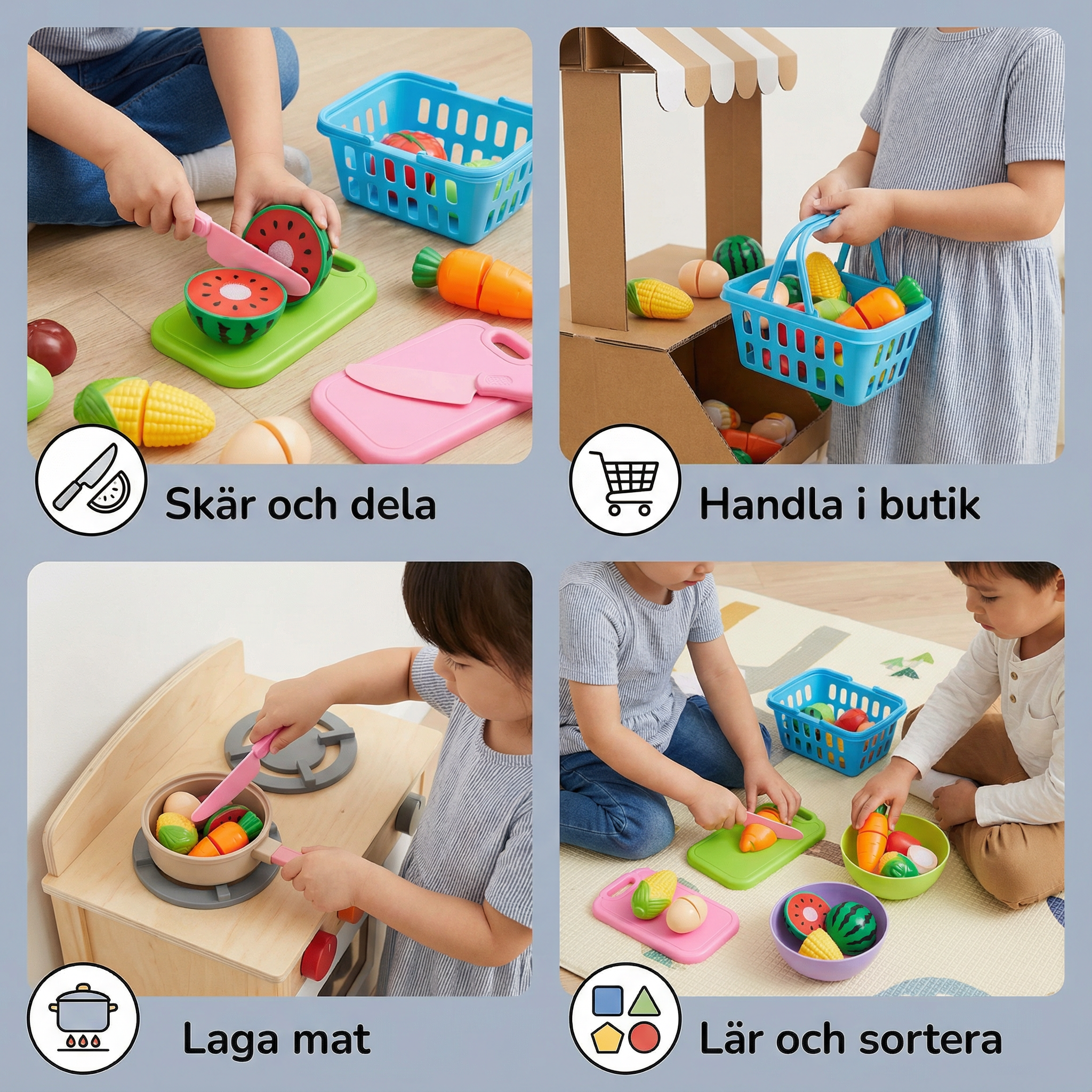 Pedagogisk kjøkkensett for barn